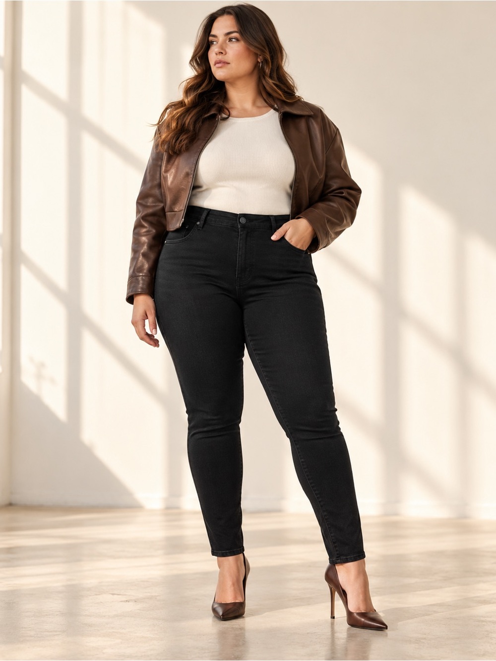 Levi’s 721 Black High Rise Skinny Stretch Jeans NWT Sz 24W